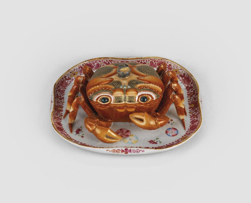 of human and animal figures, dogs, and small Crab-shaped tureens are extremely rare and birds, as well as Two crabs naturally painted, at present only three other examples are known; each fixed to