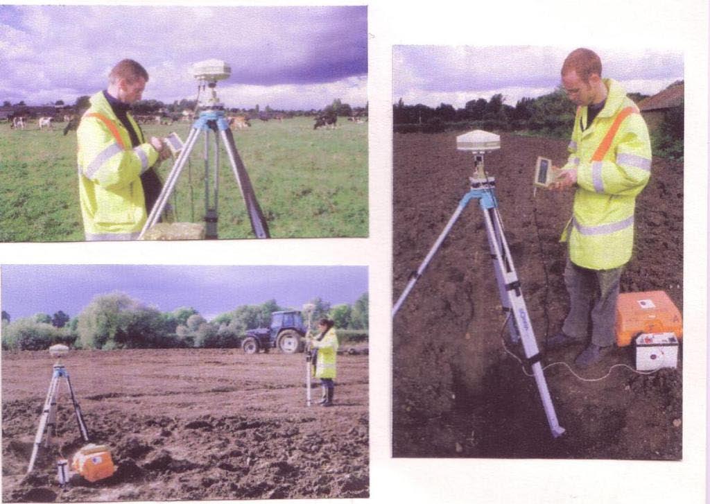 The contour survey was undertaken using conventional total stations linked to handheld pen computers.