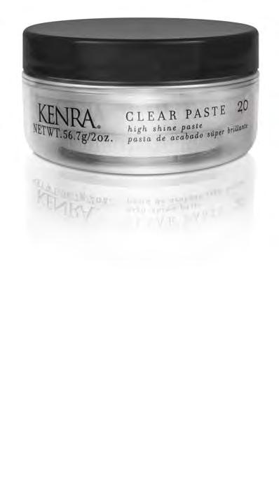 Styling and Finishing CLEAR PASTE 20 high shine paste Clear Paste 20 provides maximum control and a gloss finish with a fibrous, pliable paste.
