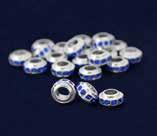 Approximatley 10 mm x 8 mm with a 5 mm diameter opening. (CHARM49-8B) Qty: 25/pkg.