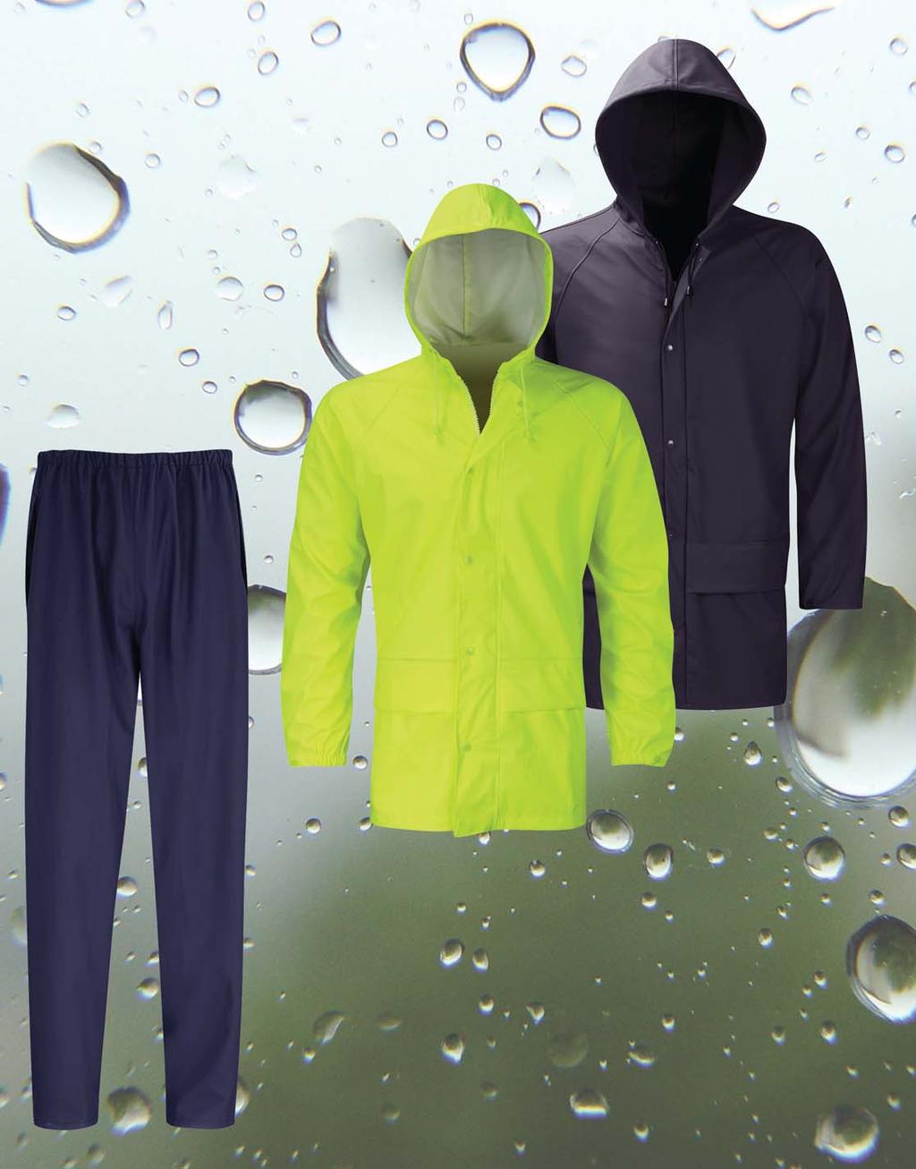 FOUL WEATHER PROTECTION FOUL WEATHER PROTECTION PADDED / UNPADDED JACKET PU Coated Polyester Knitted Fabric. Taped, Stitched & Welded Seams. Heat Stamped at Stress Points.