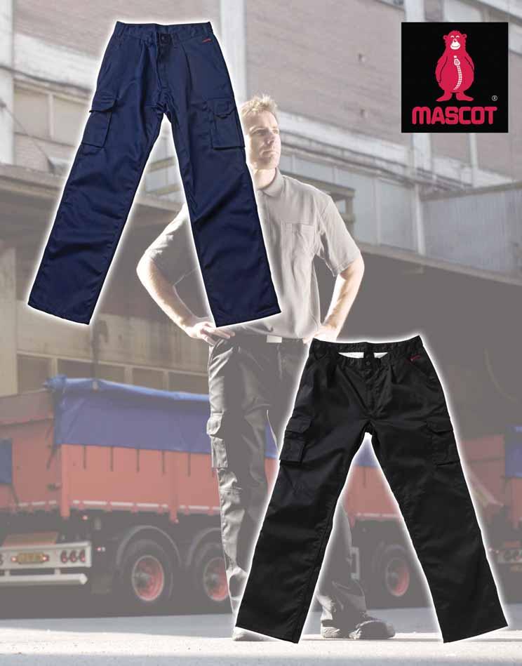 MASCOT ORLANDO TROUSERS Back pocket with hook and loop fastening providing safe storage. Thigh phone pocket with flap and adjustable hook and loop fastening.