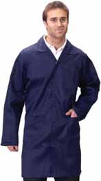 Grey REDHAWK WAREHOUSE COAT - WD200 Press stud fastening. Two hip pockets. One chest pocket with pencil division. Side access slits in side seam. Plain back.