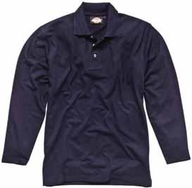 Three button front placket detail. Fabrics: 65% Polyester 35% Cotton 200gsm.