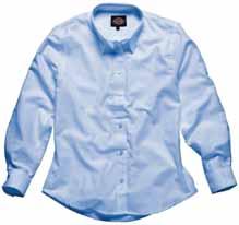 shirts WORKWEAR DICKIES OXFORD WEAVE SHIRT Round hem. Inverted pleat in back for ease of movement. Fabrics: 70% cotton, 30% polyester Oxford, 135gsm.