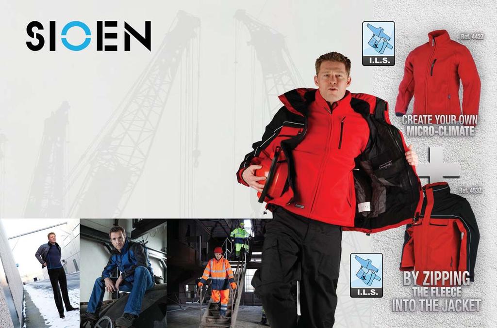 Interchangeable Lining System SIOEN s multi-layer concept means that multiple, interactive layers of clothing are used, each with their own contributing function.