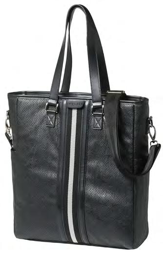 WORLD Tote bag Black imitation leather bag Nylon lining Zipped closure Black