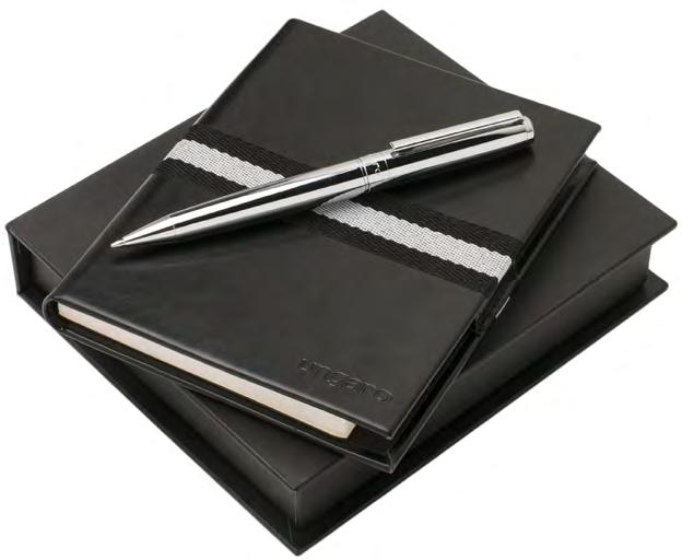 set Black leather wallet with nylon lining Holds 8 cards Chrome ball