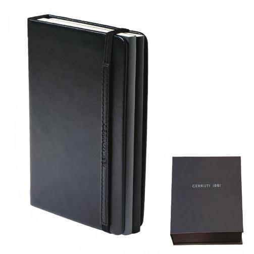 C2002 WORLD Paris notebook with metal pen Black unlined