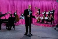 Ragnar Kjartansson GOD 2007 Single-channel video, pink curtains, colour, sound, 30:00 min, music by Ragnar Kjartansson and Davíð Þór Jónsson Courtesy of the artist and