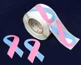 Our Pink/Blue satin ribbon has a pretty Pink/Blue ribbon design.