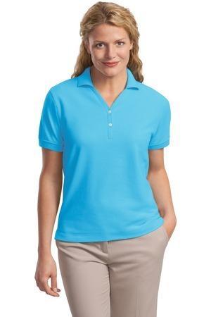 L448 Port Authority - Ladies 100% Pima Cotton Polo. L448 Few can resist the delightfully soft hand and lightweight honeycomb knit texture of our 100% pima cotton polo.