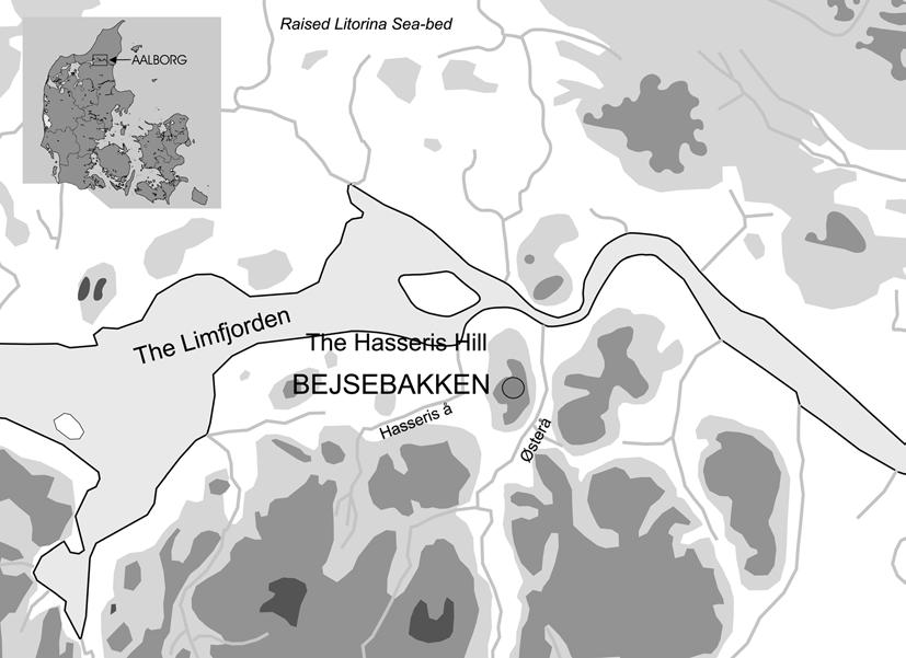 Fig. 1. The country surrounding Bejsebakken. during the following decades. In 1964, a child s grave from the Late Roman Iron Age was found near the churchyard of Sdr. Kirkegård.