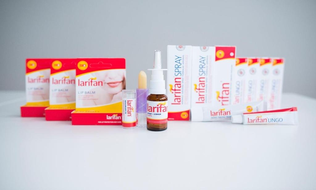 LARIFANS FOR HEALTH CARE Production of pharmaceutical and cosmetic products The company produces an original pharmaceutical product - Larifan that is developed at the Latvian Academy of Sciences and