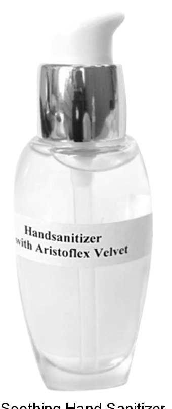 Isopropanol Clear if NTU < 10 50% Soothing Hand Sanitizer with 70% Ethanol Aristoflex Velvet has excellent