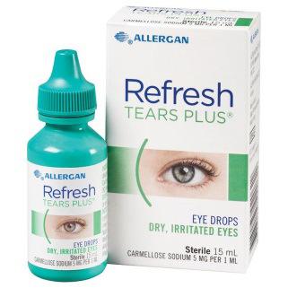 Refresh Contacts Refresh Tears Plus Active ingredients: Hypromellose (lubricant) Carboxymethylcellulose (lubricant) Carmellose 980 (lubricant) All active ingredients are safe in all patient groups