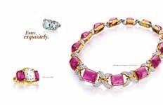 rubellite, diamond and platinum feather brooch diamond and platinum Rope-Link Bracelet gold large