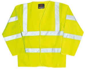 HV05 proforce EN471 Class 2 Waistcoat Velcro fastening front 120g knitted reflective fabric Sizes: M L XL XXL XXXL High visibility garments meet BS EN471: 1994, and in some cases also meet the
