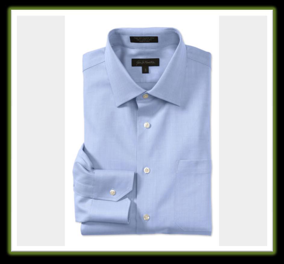 DIRECT COMPETITION NORDSTROM $95.00 Tonal herringbone textures a spread-collar dress shirt cut from Egyptian cotton woven in Italy. French-front button placket.
