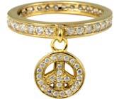 Ring w/ Clear CZ - size 8 Q20-9201GP-7 Gold