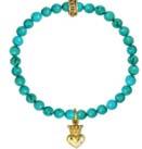 Turquoise Bead Bracelet w/ Vermiel