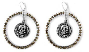 Coin/ Skull Coin Earrings w/ Hook