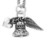 Q10-3016 Small Charm Pendant w/ Heart, Bell, and Wing Q10-3017 Large Sacred Heart Pendant Q10-5004 Small Crowned Heart