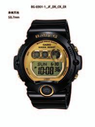 Countdown timer, 5 daily alarms, Neon illuminator BGA-195M, BGA-230: Shock resistant, 100m water resistance,