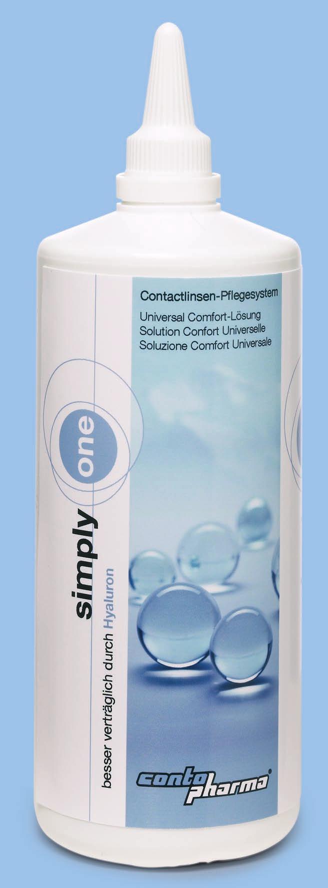 Quite Plainly: Simply One Cleans and Disinfects Efficiently. It is no surprise that a modern contact lens solution like Simply One can clean, disinfect, store, and rinse efficiently.
