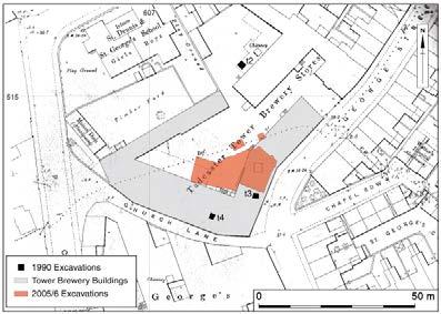 York Archaeological Trust 9 Figure 3 Location of the 2005/6 excavations and the 1990 excavation in relation to the 1890 OS map 2.3.1 Phase 1 (natural deposits).