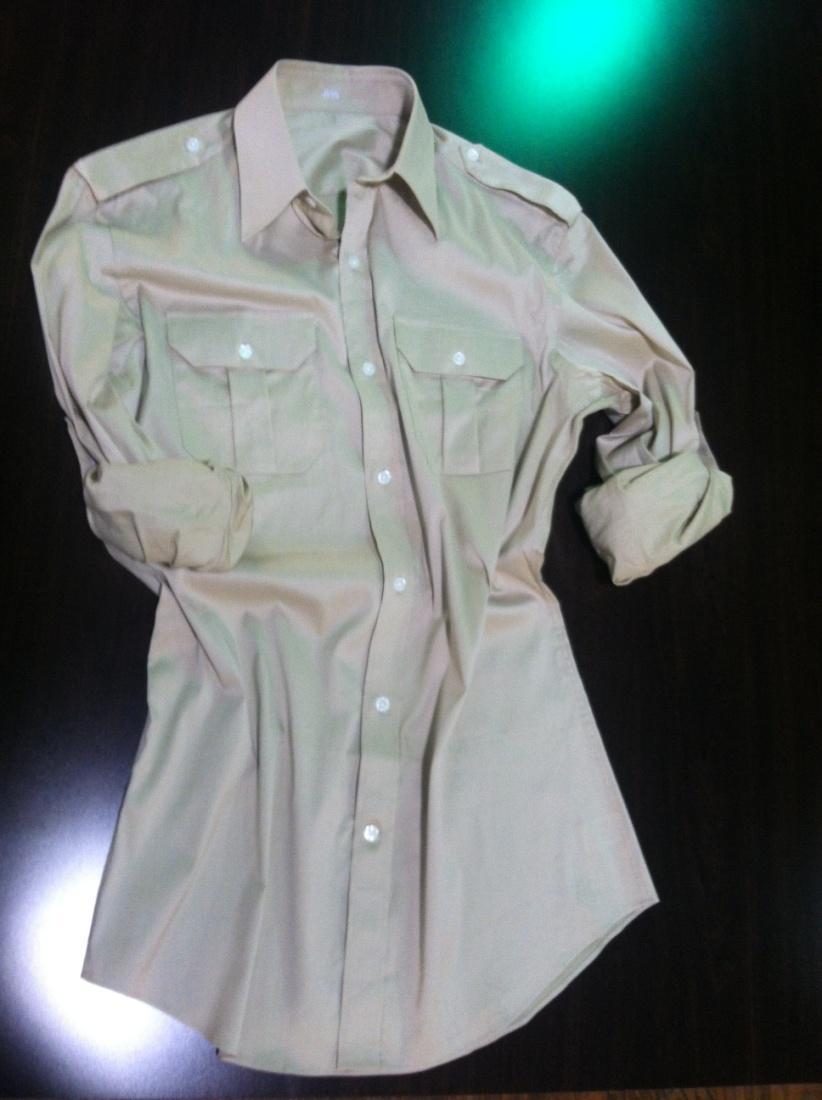 2) Khaki Stretch Animas Fabric: X23-0000-221-02 Quick Look: Animas Collar: Classic, Soft Collar Cuff: Single Button, Mitered Placket: With Placket Pocket:Pleated Mitered w/ Flap Military inspired