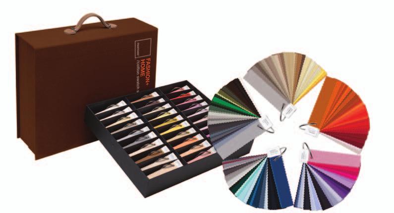 cotton swatch set Think out of the box. Versatile case includes 2,100 colors arranged by color family and presented on rings in easily removable 1 x 4 loose-format cotton swatches.