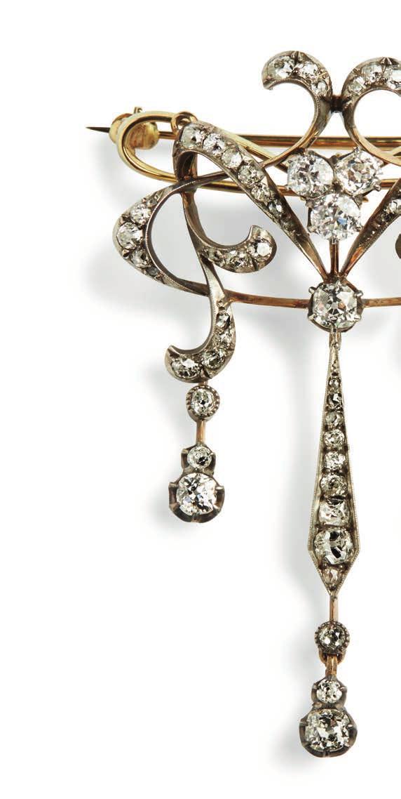801 801 RUSSIAN JEWELLER, 1908-1917 A Russian Art Nouveau diamond