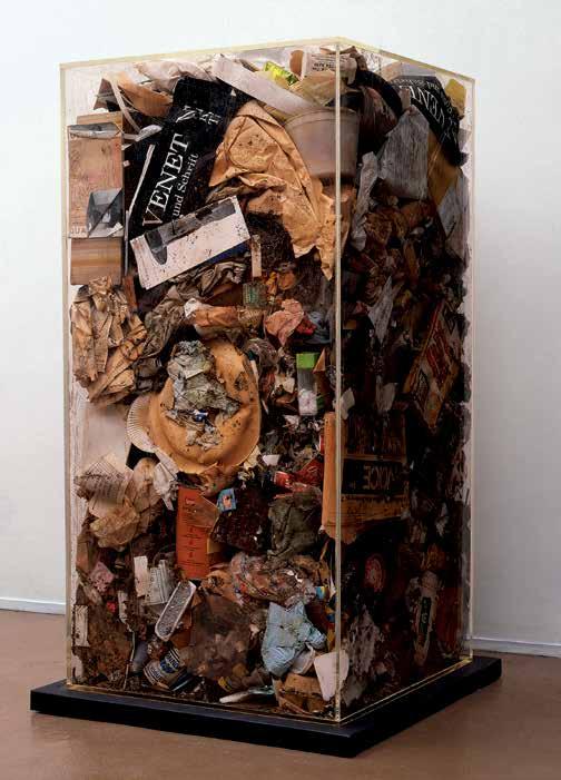 ARMAN La Poubelle de Bernar Venet, 1971 Waste in plexiglass 49.