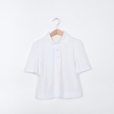 delightfully-styled girls polo shirt is made from