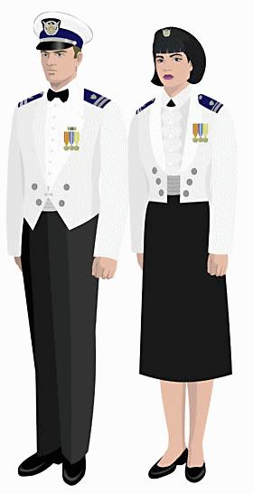 Uniforms and Insignia Dinner Dress White Jacket A summer equivalent to civilian black