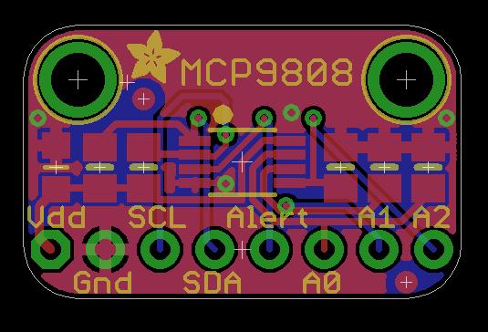 Pinouts The MCP9808 is a very straight-forward sensor, lets go thru all the pins so you can understand what you need to connect to get started Power Pins VDD - This is the positive power and logic