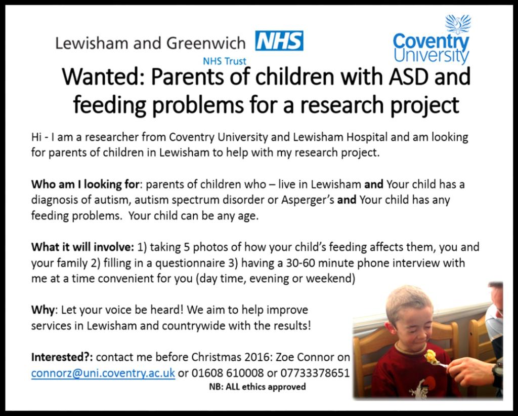 This is something that affects many of our families so please do get in touch with Zoe if you would like to be involved.