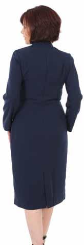 Judith Model is 5ft 4 Three Quarter Length Clergy Dress is perfect as a modest length and great if you prefer your arms completely covered.