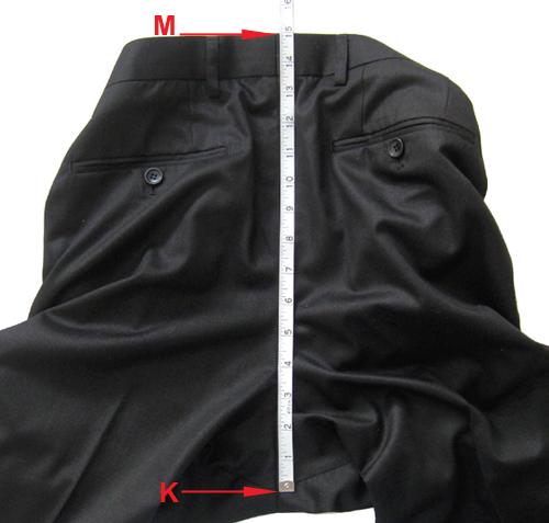 FRONT RISE 4. BACK RISE 1. Button up the pants. 2. Lay the garment out on a flat surface.