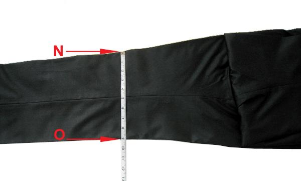 Measure the distance from the top of the waist band to the bottom of the hem. OUTSEAM 8. HALF KNEE 1. Button up the pants. 2.