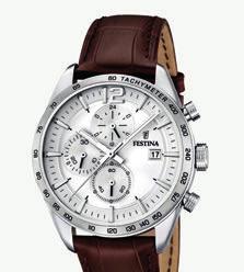 Watches for him 33 14% FESTINA Men s Watch Stainless Steel Case Brown Leather Strap This handsome wrist watch ascends to greatness with sub-dials inspired by an aircraft cockpit, and secured with