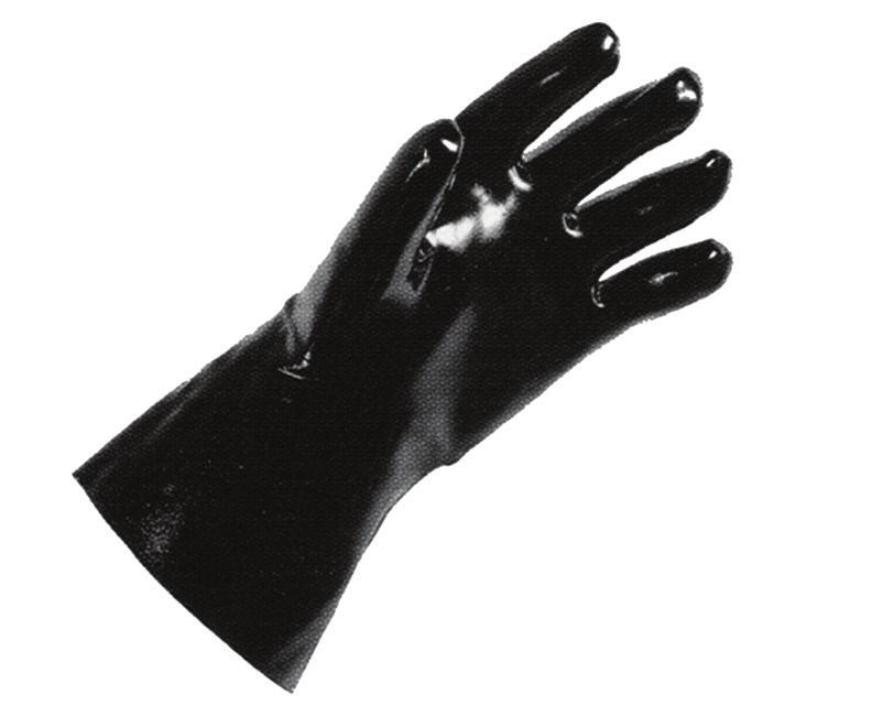 GLOVES, REUSABLE GLOVES, NEOPRENE Black, heavy-weight wrist length gloves are resistant to