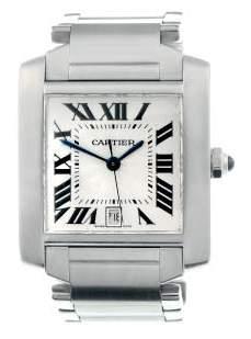 72 73 74 75 CARTIER - a Must de Cartier 21 bracelet watch. Stainless steel case with chapter ring bezel. Reference 1330, serial PL157787. Signed quartz calibre 90.06. Silvered dial.