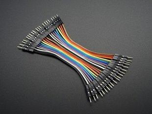 50 OUT OF STOCK Premium Male/Male Jumper Wires - 20 x 3" (75mm) PRODUCT ID: 1956 Handy for making wire harnesses or jumpering between headers on PCB's.