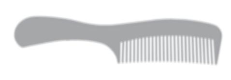 The virtually unbreakable combs feature firm but flexible teeth and both wide and narrow