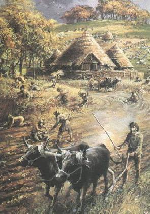 New Stone Age. 4000BC. First farmers arrived by dugout canoe. Mesopotamia (Iran and Iraq) is where farming began!