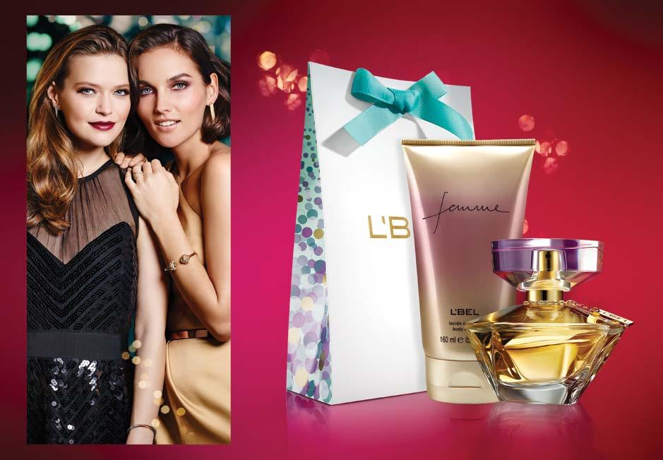 Make this Holiday special with L'Bel Femme's exquisite fragrance. L'BEL FEMME SET only $ 59.90 Includes: L'Bel Femme (1.7 fl. oz.), Scented Lotion (5.4 fl. oz) and a festive Holiday bag.
