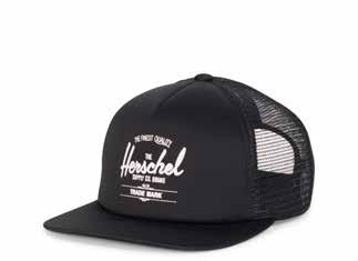 1047 WHALER MESH The medium profile Whaler Mesh snapback cap features a structured and ventilated five-panel crown detailed with a classic Herschel Supply logo.