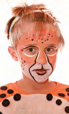 Cheetah Face Paint What You ll Need: orange (or red and yellow) face paint black face paint white face paint yellow face paint cosmetic sponges paintbrushes cup of water paper towel Check out the